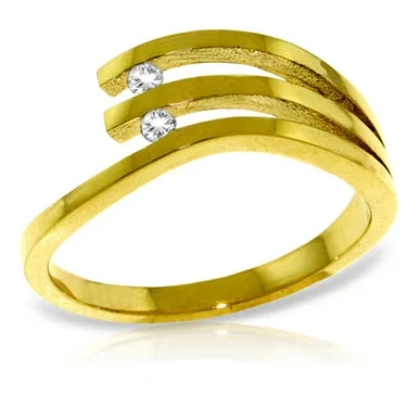 0.06ct Genuine Diamond Ring in 14k Solid Gold – Size 5.5