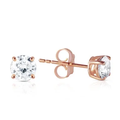 0.70 CT Diamond Stud Earrings 14k Rose Gold (H-I, SI-2)