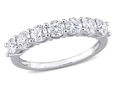 1.00 Carat (ctw) Lab-Created Moissanite Anniversary Band Ring in Sterling Silver – 68DLG1004895MOI-9