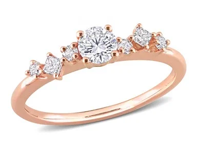 1/2 Carat (ctw G-H-I, I1-I2) Diamond Ring in 14K Rose Pink Gold – 08DLG100555150P-8.5