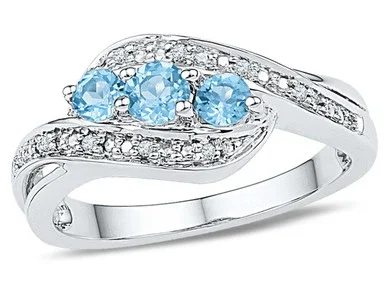 1/2 Carat (ctw) Lab-Created Blue Topaz Three Stone Ring in Sterling Silver – 68GDG101270BT-7