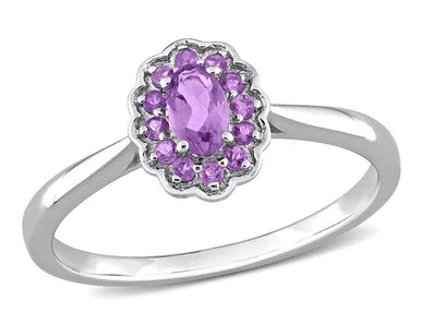 1/3 Carat (ctw) Amethyst Africa Ring with in Sterling Silver – 68DLG1005490AM-9