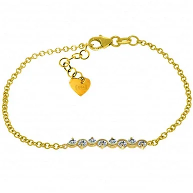1.55 Carat 14k Solid Gold Bracelet Natural Aquamarine – 5088-Y-8-5