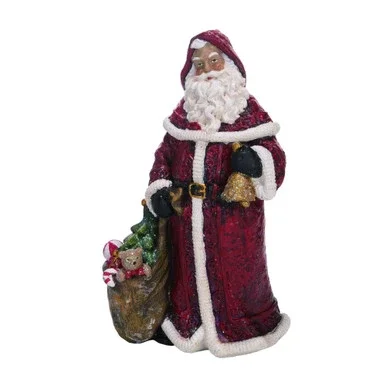 10″ Red and White Traditional Santa Christmas Tabletop Figurine