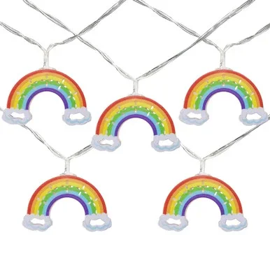 10 Count LED Warm White Rainbow Christmas Lights – 3.25 Ft, Clear Wire