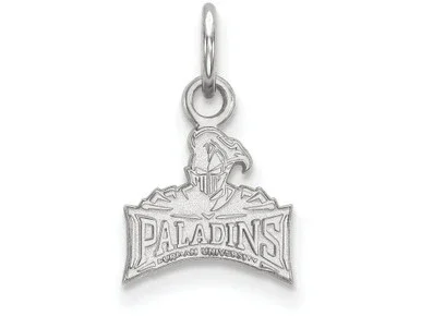 10k White Gold Logoart Furman University Extra Small Pendant