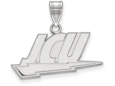 10k White Gold Logoart John Carroll University Medium Pendant