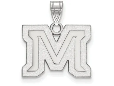 10k White Gold Logoart Montana State University Small Pendant
