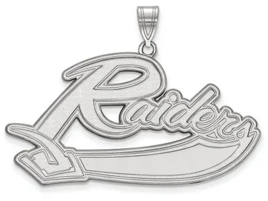 10k White Gold Logoart Mt Union College Extra Large Pendant