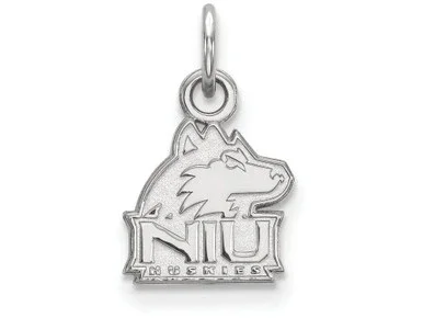 10k White Gold Logoart Northern Illinois University Extra Small Pendant