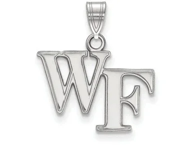 10k White Gold Logoart Wake Forest University Small Pendant – 1W002WFUAF