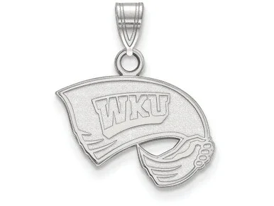 10k White Gold Logoart Western Kentucky University Small Pendant – 1W002WKUAF