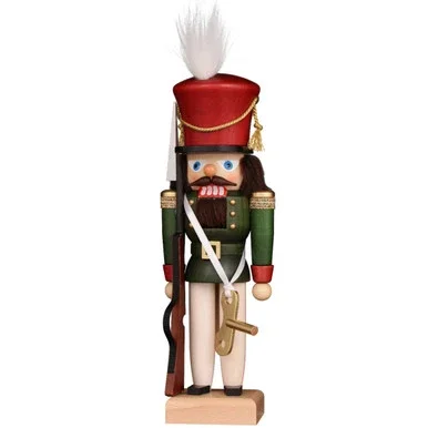 11.25″ Red and Green Christian Ulbricht Toy Soldier Nutcracker Decoration