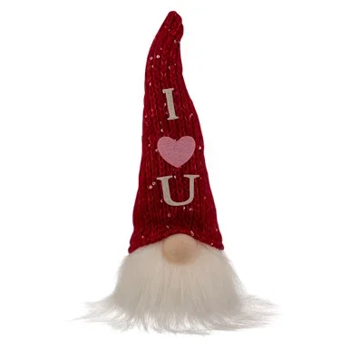 11.5″ Red Knit ‘I Love You’ Hat Valentine’s Day Gnome