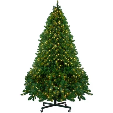 12′ Pre-Lit Full Olympia Pine Artificial Christmas Tree – Warm White Lights