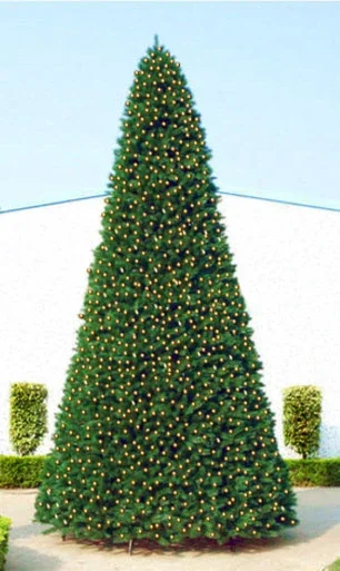 12′ Pre-Lit Green Slim Pine Artificial Christmas Tree – Clear Lights
