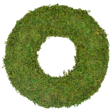 13.7″ Reindeer Moss Artificial Floral Spring Wreath – Unlit