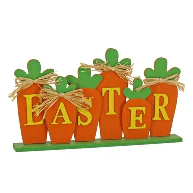 14″ Orange and Green “Easter” Carrots Tabletop Decor
