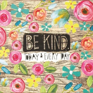 14″ Vibrant Floral “Be Kind” MDF Wall Plaque