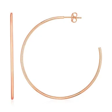 14k Rose Gold Polished Hoop Earrings – 37086