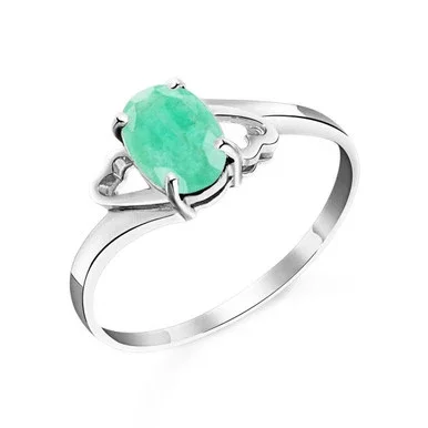 14k White Gold Natural Emerald Ring – 1854_W_6_0