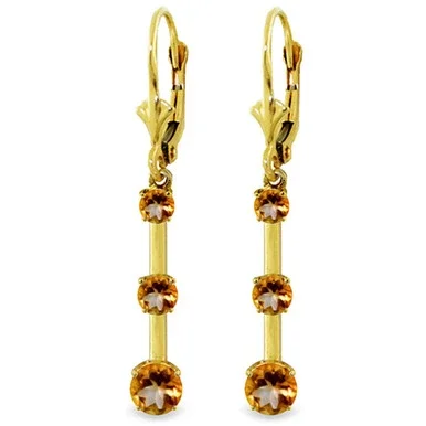 14k Yellow Gold Chandelier Earrings with Citrines – 2073Y