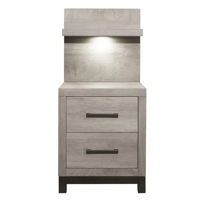 1577-4P-Bedroom (2) Night Stand with Wall Panel