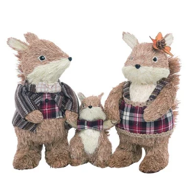 16″ Brown and Red Fall and Harvest Fox Family