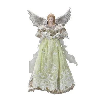 16″ Lighted Rose Gold Angel Christmas Tree Topper – Clear Lights