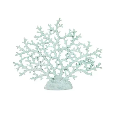 17.5″ Seaside Escape Teal Coral Decorative Table Top Accent