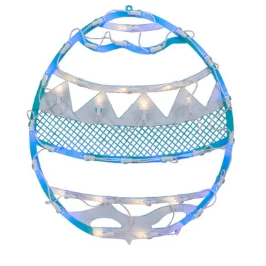 17″ LED Lighted Blue Easter Egg Spring Window Silhouette Decoration