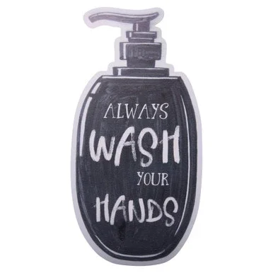 18.5″ Black and White Antique “Wash” Wall Sign
