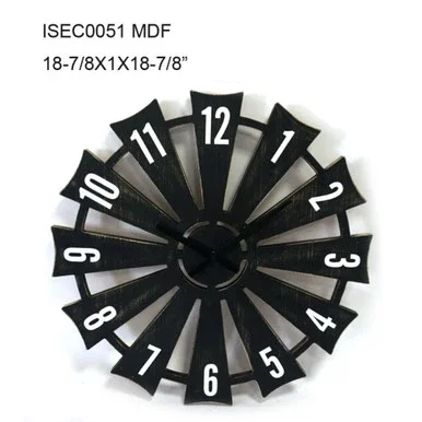 18.75″ Black and White Contemporary Round Wall Clocks