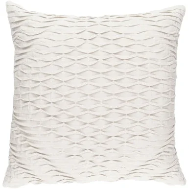 18″ Mist Gray Geometric Square Throw Pillow Cover