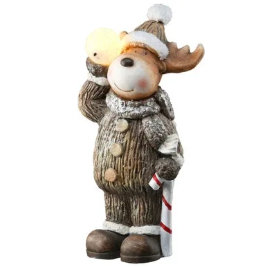 19″ LED Lighted Moose Christmas Tabletop Decoration