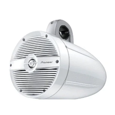 19″ White 250W Classic Grill Tower Speaker with RGB LED Lighting