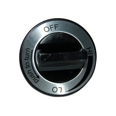 2.25″ Black and Silver Plastic Control Knob for Charmglow Brand Gas Grills