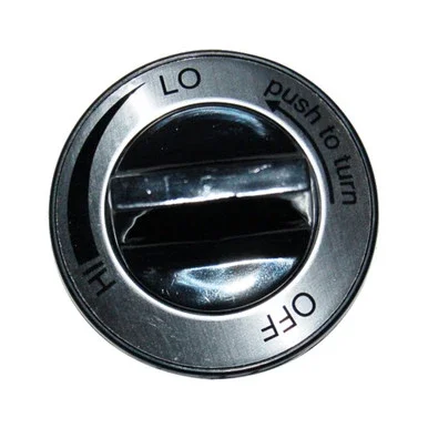 2″ Black and Silver Control Knob for Gas Grills