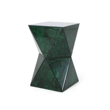 20.25″ Malachite Green Contemporary Accent Side Table