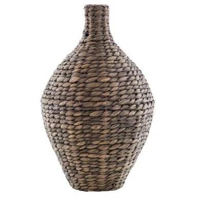 20″ Brown and Navy Blue Tri-Tone Cone Tapered Vase
