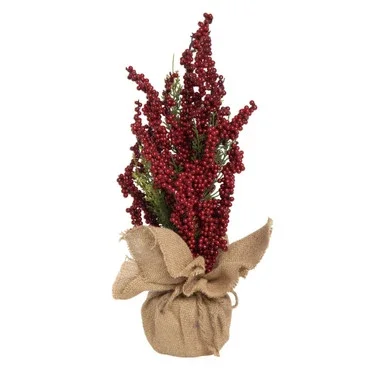 20″ Potted Berry Pencil Artificial Christmas Tree, Unlit