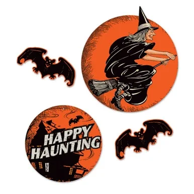 22.75″ Black, Orange, and White Vintage Halloween Cutouts and Collections
