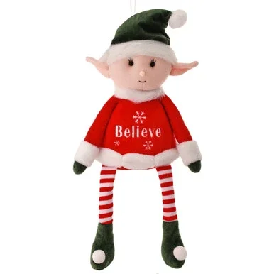 22″ Red and White Striped Sitting Elf Christmas Tabletop Decor