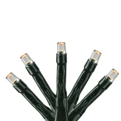 223 Classic Warm Clear LED 8-Function Twinkle Christmas Lights – 17 ft Green Wire
