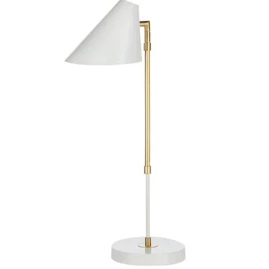 24.6″ Bauer Lighting White Polished Powder Coated Metal Table Lamp