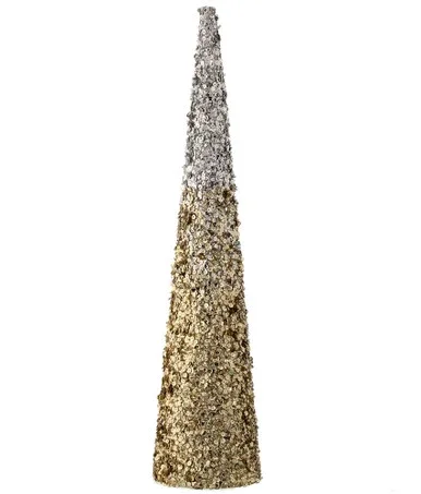 24″ Shaded Sequin Cone Tree Tabletop Decor