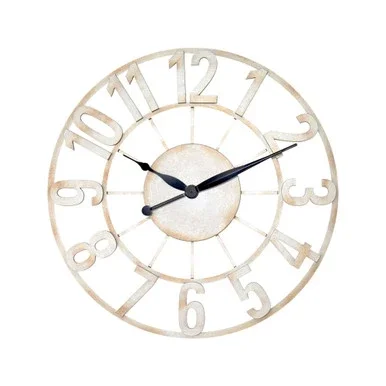 24″ Silver and Black Round Wall Clock