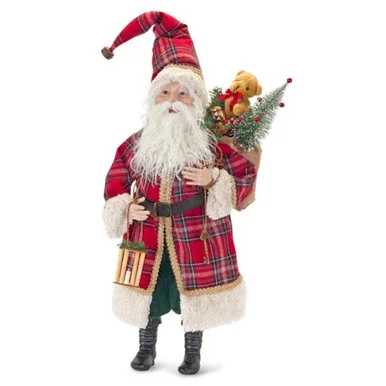 25″ Red and Green Santa Christmas Tabletop Figurine