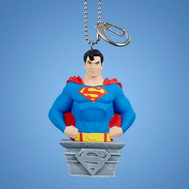 3.25″ Blue and Red Superman Clip on Key Chain Christmas Ornament