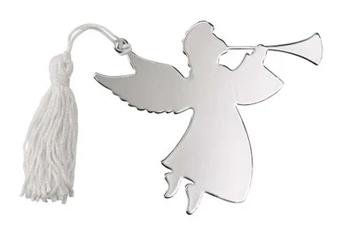 3.5″ x 4.5″ Silver Angel Trumpeter Ornament